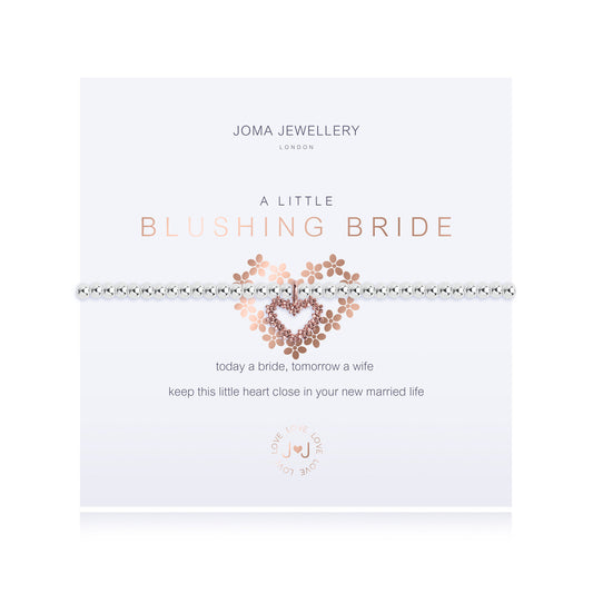 'A Little Blushing Bride To Be' Rose Gold Bracelet Silver-Plated
