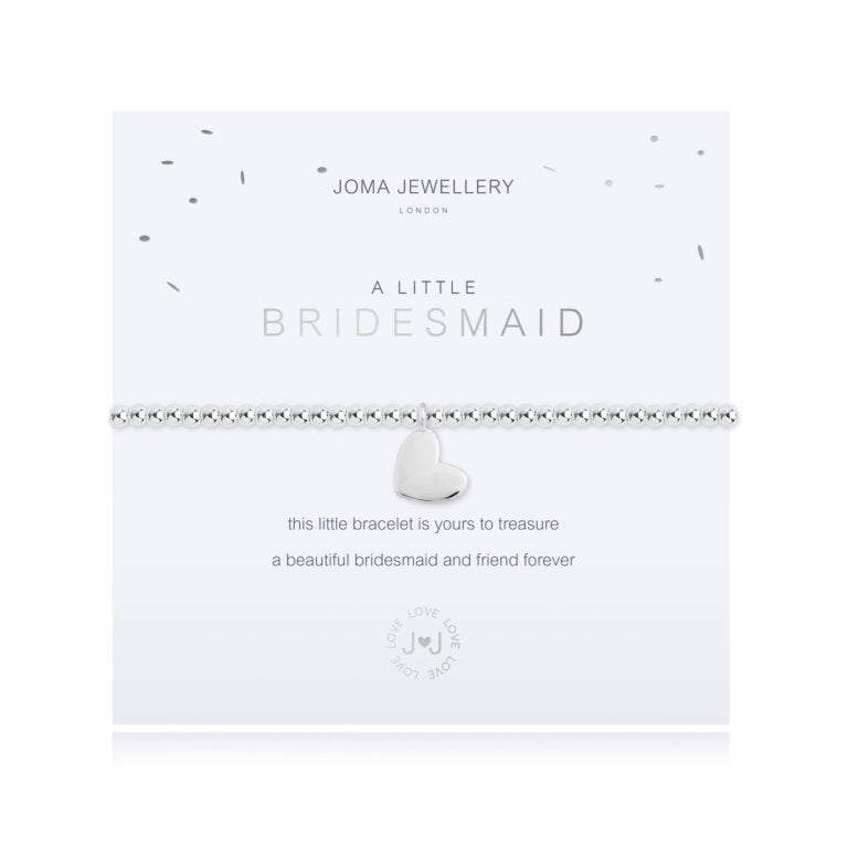 'A Little' Bridesmaid Heart Bracelet Silver-Plated Joma Jewellery