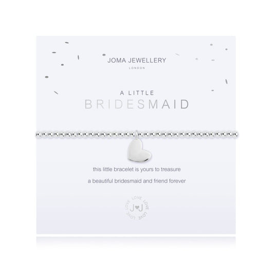 'A Little' Bridesmaid Heart Bracelet Silver-Plated Joma Jewellery