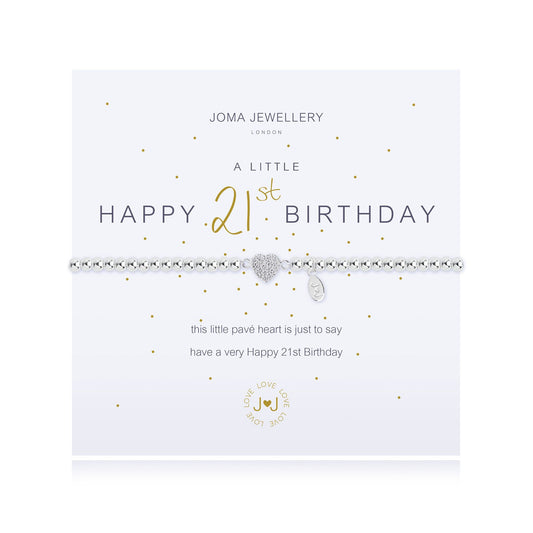 Joma Jewellery 'A Little Happy 21st Birthday' Bracelet