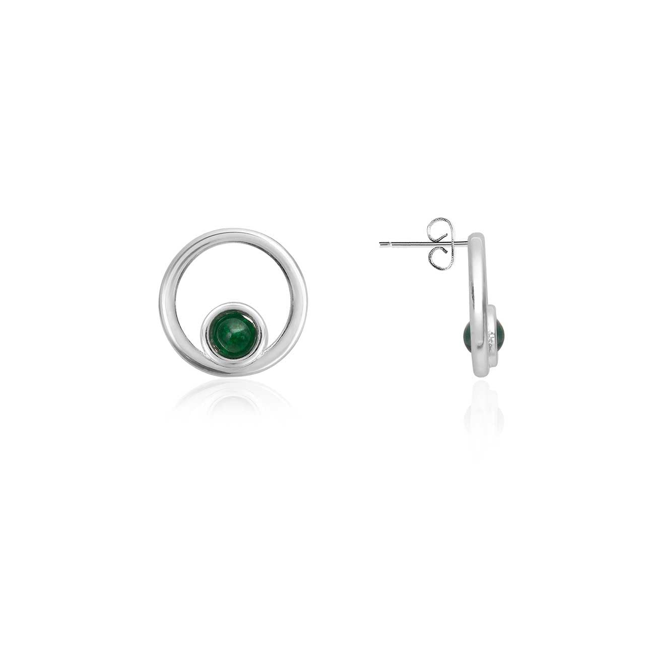 Joma Jewllery Treasure The Little Things Birthstone Earrings May Green Agate