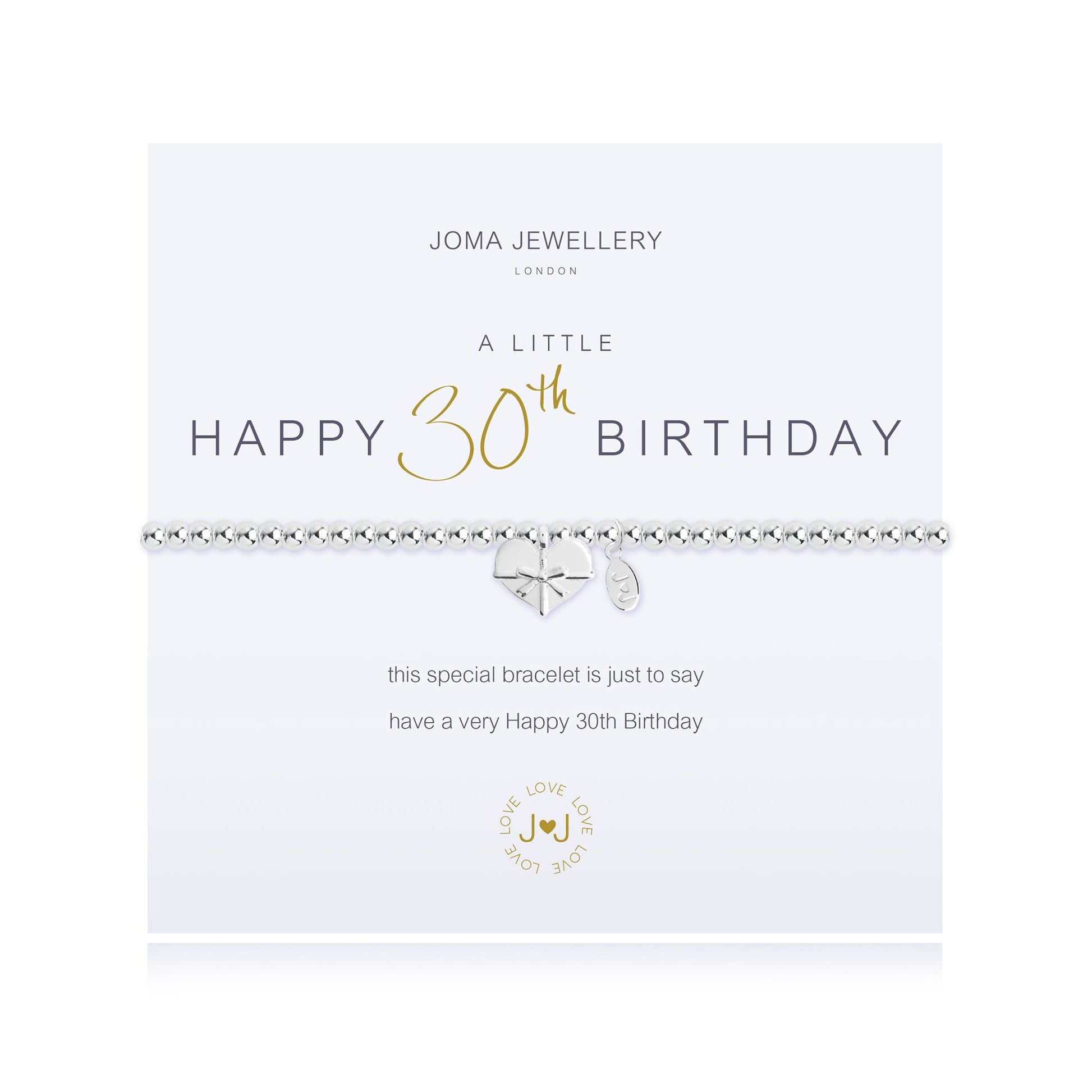 Joma Jewellery 'A Little Happy 30th Birthday' Bracelet