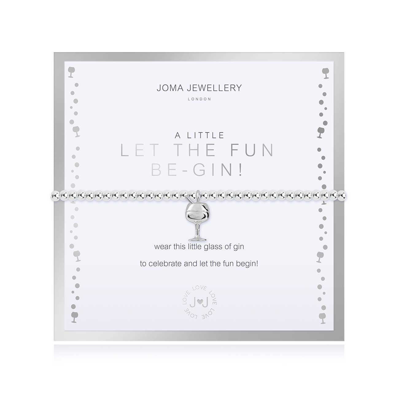 Joma Jewllery Beautifully Boxed A Littles  Let The Fun Be-Gin