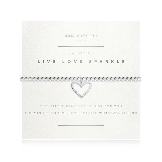 Joma Jewllery A Little Live Love Sparkle Faceted Bracelet
