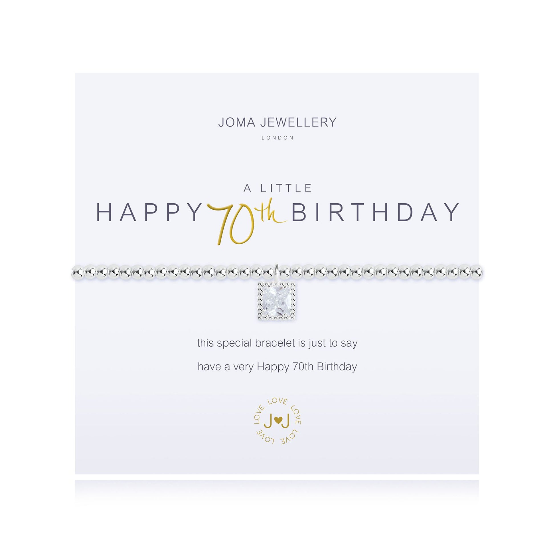 Joma Jewellery 'A Little Happy 70th Birthday' Bracelet