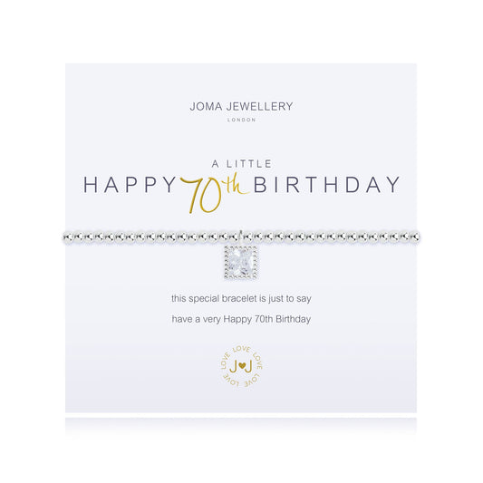 Joma Jewellery 'A Little Happy 70th Birthday' Bracelet