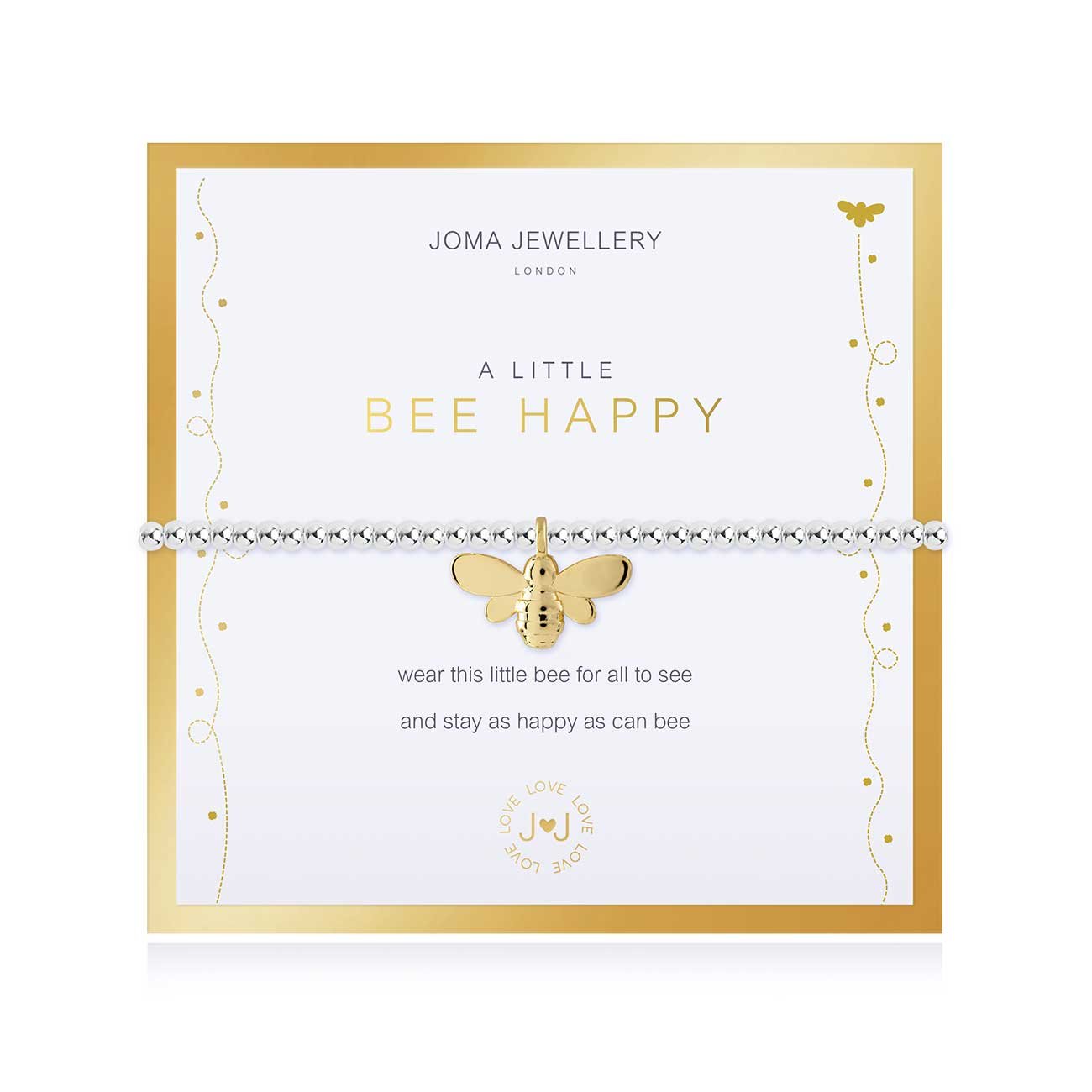 Joma Jewllery Gift Boxed A Little Bee Happy Bracelet