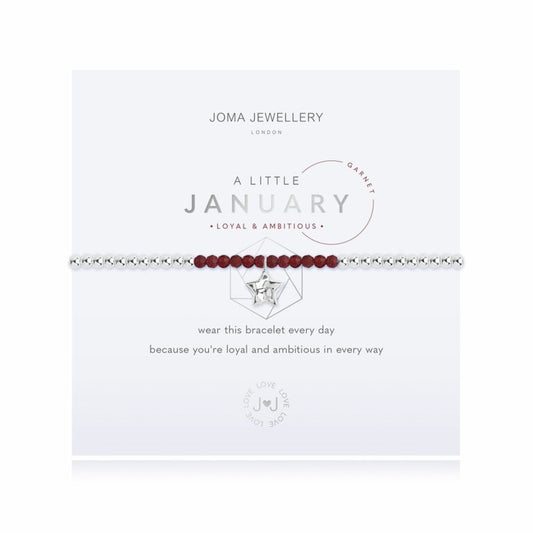 Joma Jewellery A Little Birthstone January Garnet Bracelet