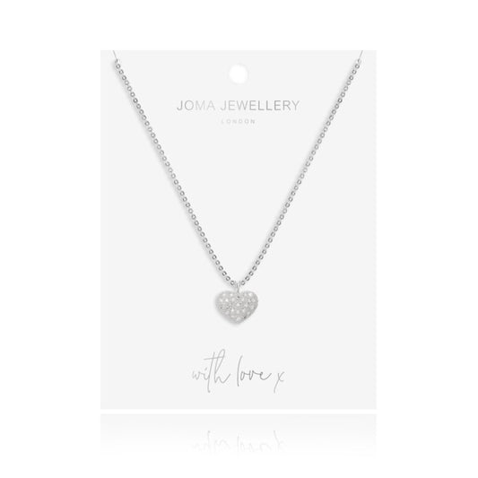 Joma JewelleryBella Pave Heart Necklace