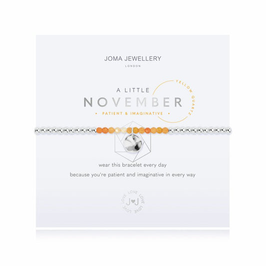 Joma Jewellery A Little Birthstone November Quartz Bracelet