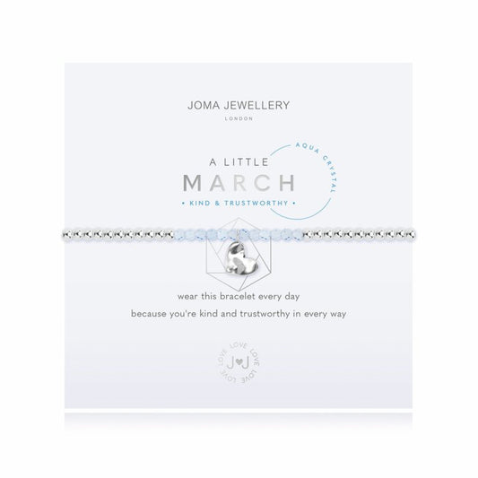 Joma Jewellery A Little Birthstone March Crystal Bracelet