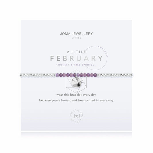 Joma Jewellery A Little Birthstone February Amethyst Bracelet