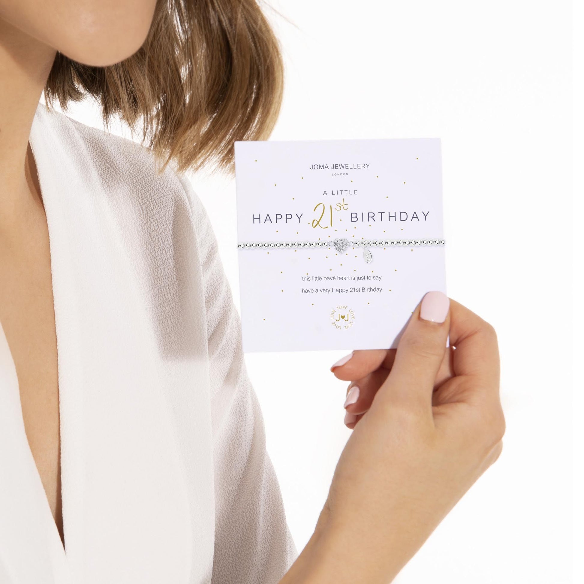 Joma Jewellery 'A Little Happy 21st Birthday' Bracelet