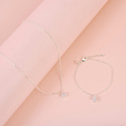 Astra Star Crystal Bracelet Silver-Plated
