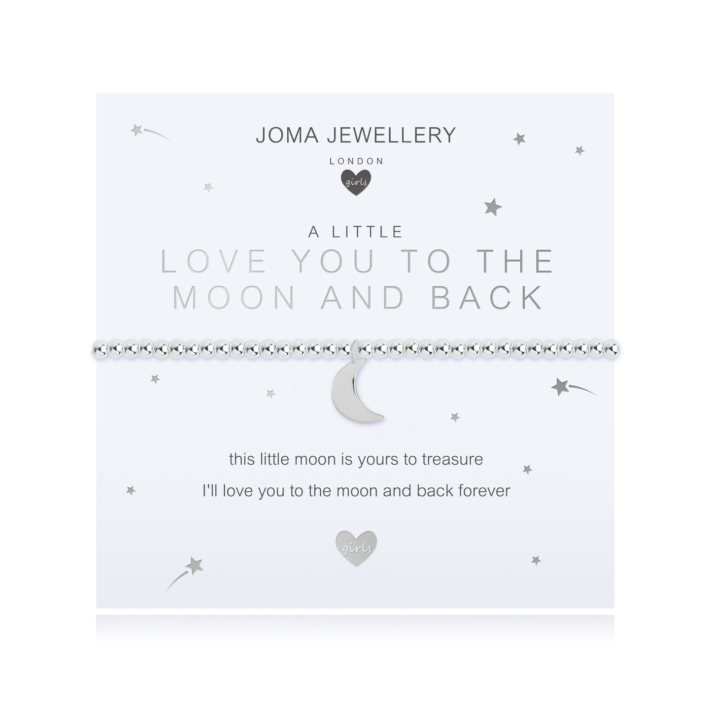 'A Little' Love You To The Moon And Back Children's Bracelet Silver-Plated